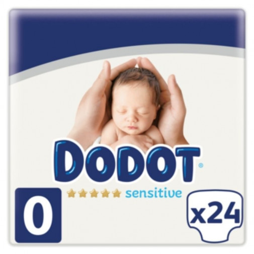 Dodot Sensitive Recién Nacido Talla 0 (1.5 3 Kg) 24 Uds