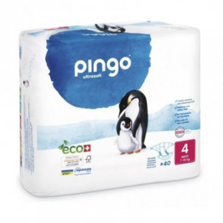 Pañales Ecológicos Talla 4 Maxi (7-18 Kilos) 40 Unidades Pingo