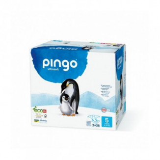 Pañales Ecológicos Talla 5 Junior (12-25 kg) 2x36 Unidades Pingo