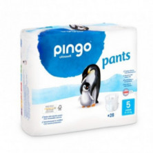 Braguitas-Pañales Ecológicos Talla 5 Junior (15-25 kg) 28 Unidades Pingo