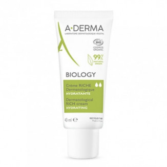 Biology Crema Hidratante Rica Dermatológica 40 ml A-Derma