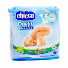 Pañales Chicco Dry Fit Advance Talla 4 8-18 Kilos 19 Unidades