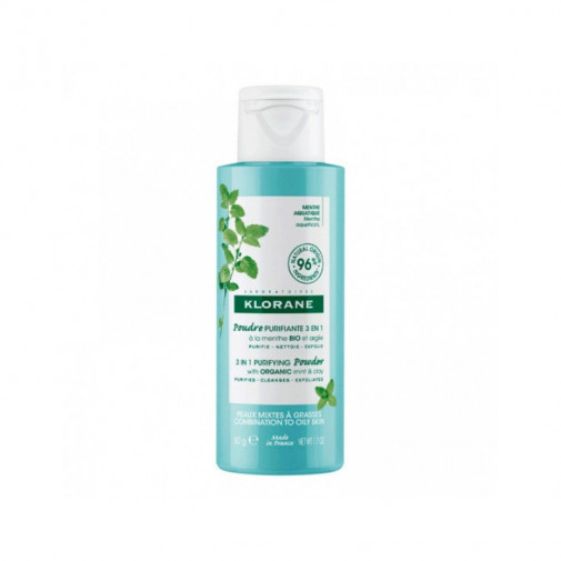 Klorane Polvo Purif Menta Acuat Bio 50g