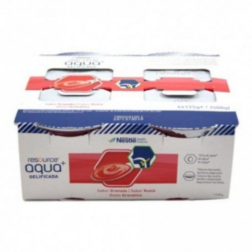 Aqua Gelificada Sabor Granada 4X125 Gr Resource