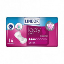 Compresas Lindor Lady Pad Extra 4 Gotas 14 Unidades Hartmann