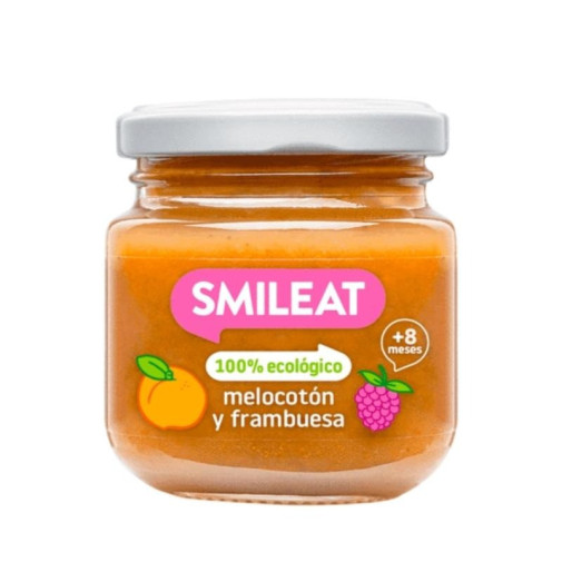 Potito De Melocotón Y Frambuesa Ecológico 130 Gr Smileat