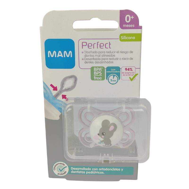 Chupete Perfect Silicona Rosa 0+ Meses Mam