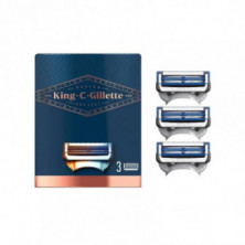 King C. Recambios Maquinilla Afeitar para Cuello 3 uds Gillette