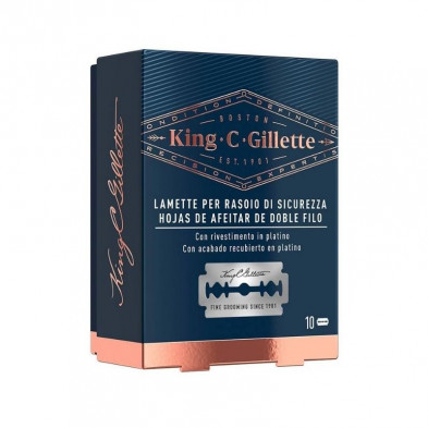 King C. Recambios Maquinilla Afeitar Doble Filo 10 uds Gillette