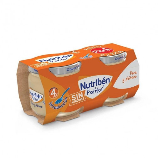 Nutriben Pot Pera Platano 2 X120 Gramos
