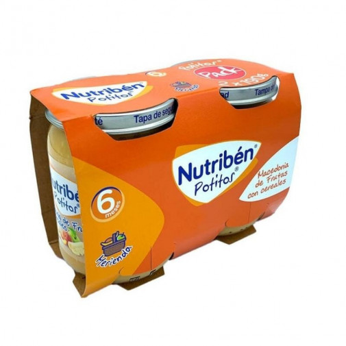 Nutriben Pot Macedonia Frut Cereal 2x19