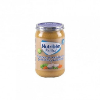 Potito Suprema de Merluza con Guisantes y Zanahorias 235 gr Nutribén