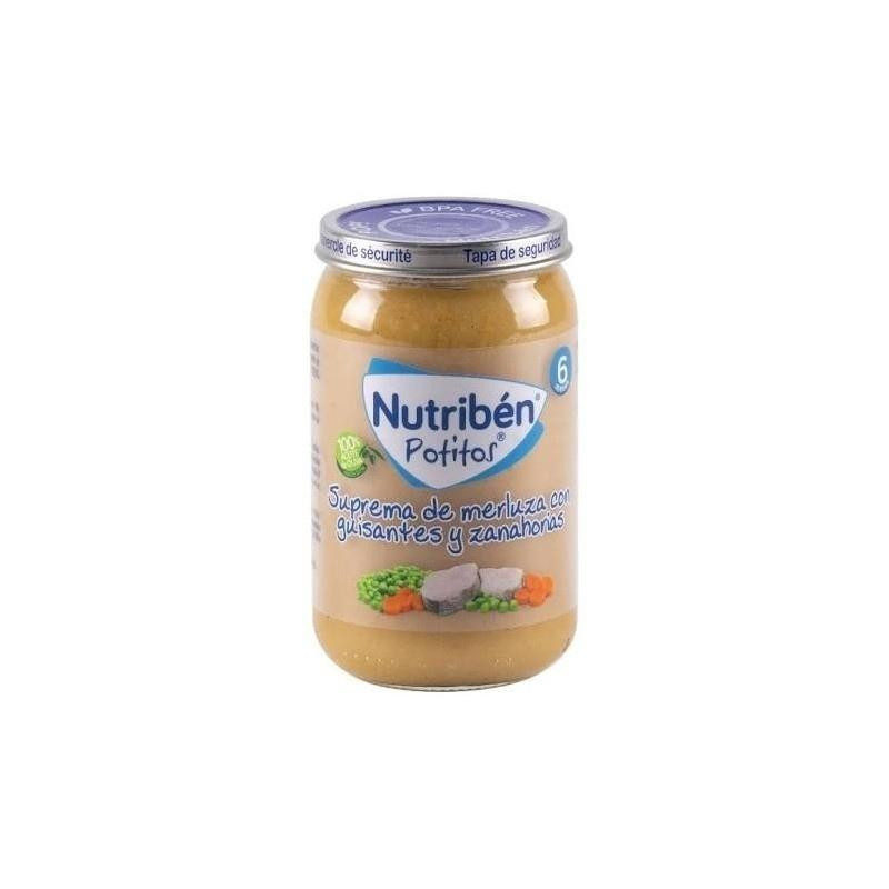 Potito Suprema de Merluza con Guisantes y Zanahorias 235 gr Nutribén