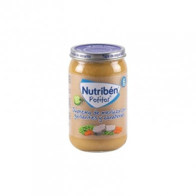 Potito Suprema de Merluza con Guisantes y Zanahorias 235 gr Nutribén