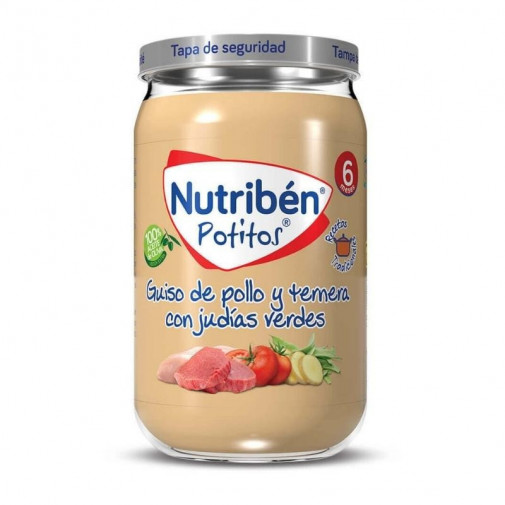 Potito Guiso De Pollo Y Ternera Con Judías Verdes 235 Gr Nutribén