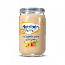 Potito Melocotón, Pera y Plátano 235 gr Nutribén