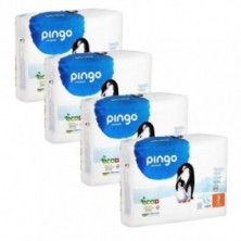 Pack Pañales Ecológicos Talla 3 Midi (4-9 kg) 4x44 Unidades Pingo