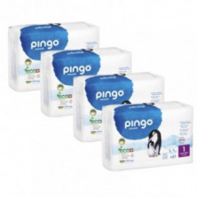 Pack Pañales Ecológicos Talla 1 New Born (2-5 kg) 4x27 Unidades Pingo