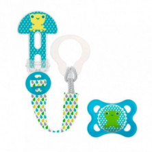 Broche Clip It & Chupete Original Azul Mam