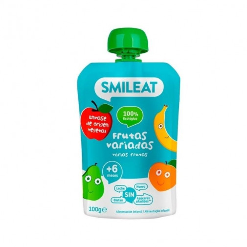 Pouch De Pera, Manzana, Melocotón Y Plátano 100 Gr Smileat