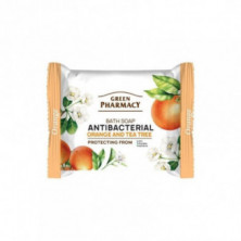 Jabón De Baño En Pastilla Antibacterial Naranja Y Árbol De Té 100 gr Green Pharmacy