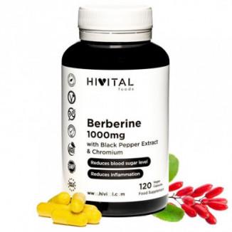 Berberina 1000 mg 120 Cápsulas Hivital