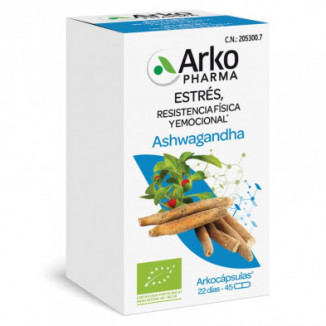 Arkocápsulas Ashwagandha Bio 45 cápsulas Arkopharma