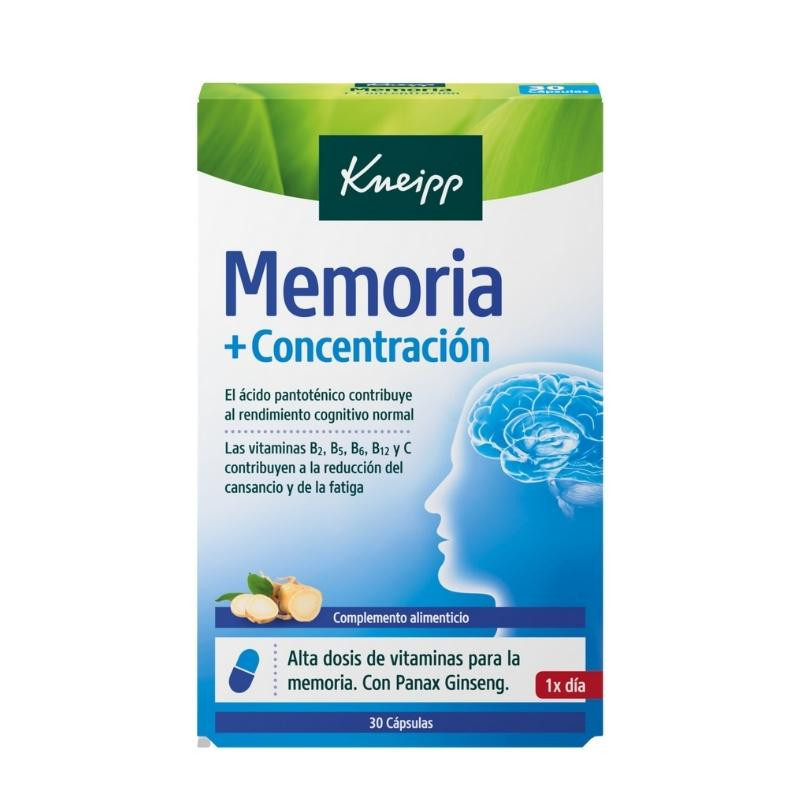 Vitaminas Memoria Y Concentración 30 Comprimidos Kneipp 