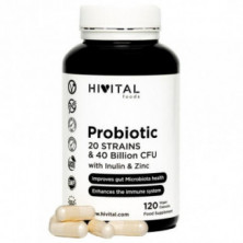 Probiotic 20 cepas 40 Mil Millones UFC 120 cápsulas Hivital