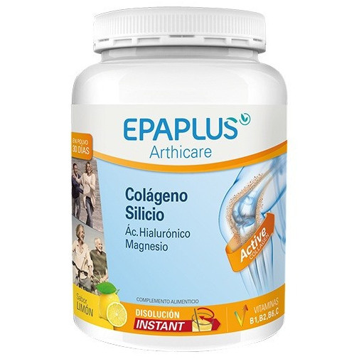 Epaplus Arthicare Colágeno + Ácido Hialurónico + Silicio Para Articulaciones Sabor Limón 334 G
