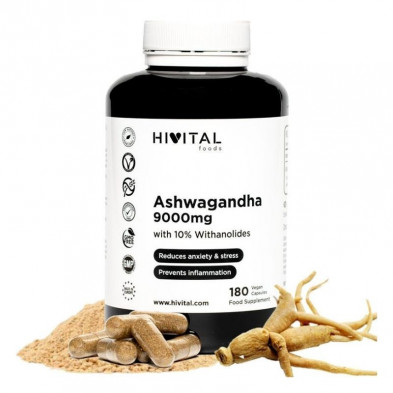 Ashwagandha 9000 Mg 180 cápsulas Hivital