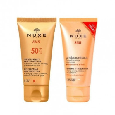 Pack Crema Rostro SPF50 50ml + Leche Refrescante 50ml Nuxe