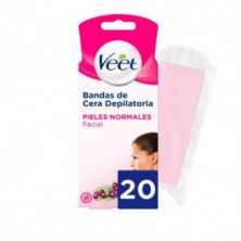 Cera Fría Piel Normal Facial 20 Bandas Veet