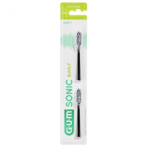 Recambios Cepillo Sonic Daily Negro 2 Unidades Gum