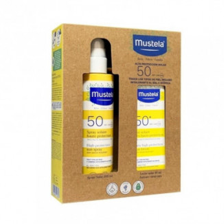 Spray Solar 200ml + Leche Solar Facial 40ml Mustela