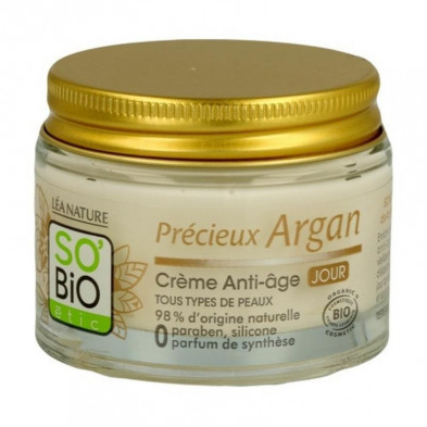 Crema de Día Antiedad con Ácido Hialurónico & Argán Bio 50 ml So' Bio Etic