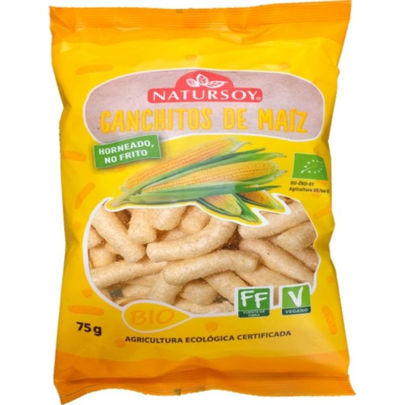 Ganchitos de Maiz Bio Veganos 75 g Natursoy