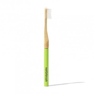 Cepillo Dental Verde De Bambú Cabezal Renovable Naturbrush