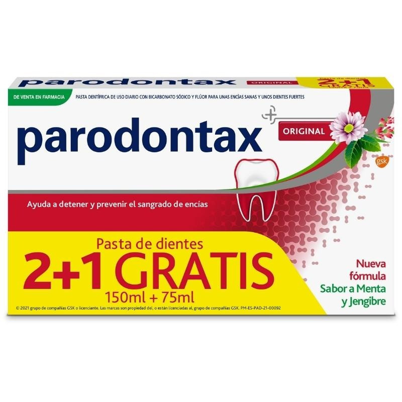 Pasta de Dientes Herbal Original para Encías 3x75ml Parodontax