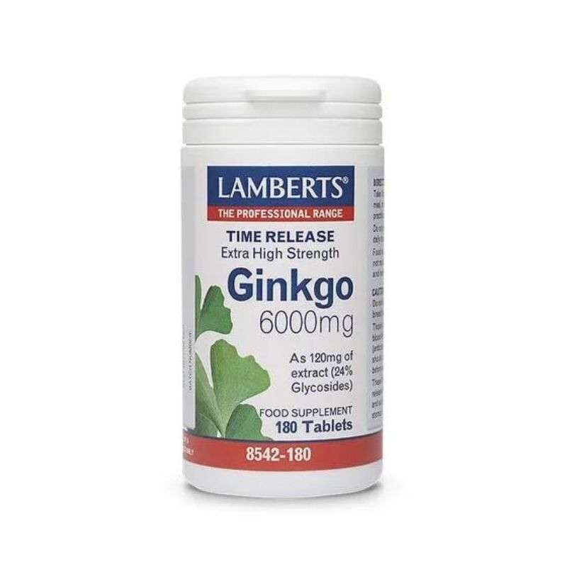 Ginkgo Biloba 6000mg 60 Tabletas Lamberts