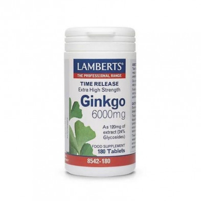 Ginkgo Biloba 6000mg 60 Tabletas Lamberts