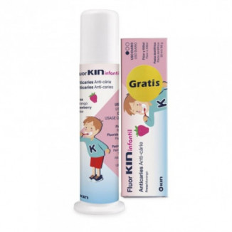 Pasta Dental Infantil Sabor Fresa 100ml + Pasta 50 ml Fluor Kin