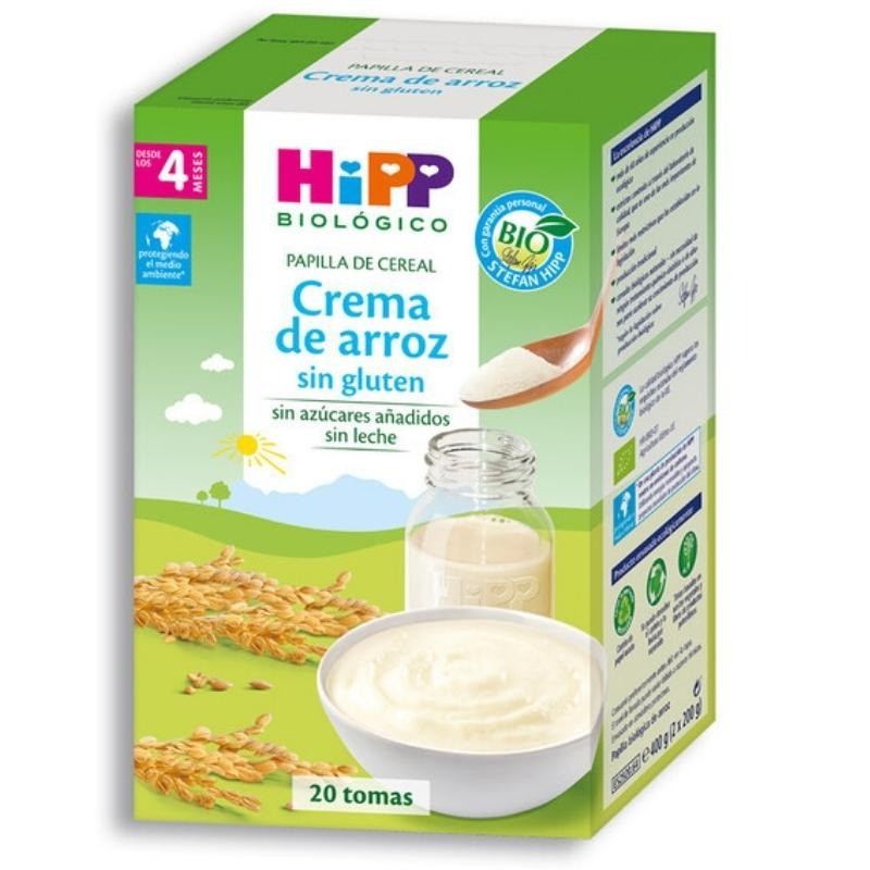 Papilla Crema de Arroz +4 M 400gr Hipp