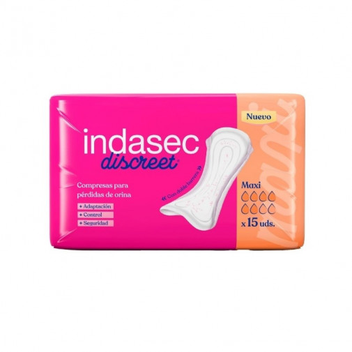 Indasec Compresas Incontinencia Maxi 15U
