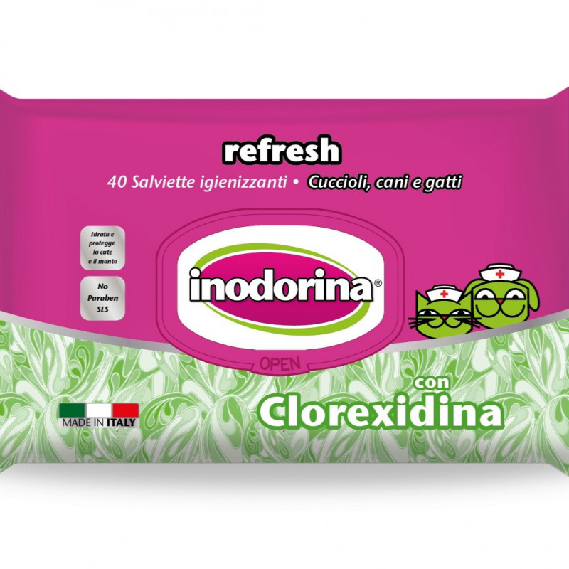 Toallitas Refresh Clorhexidina 40 Unidades Inodorina