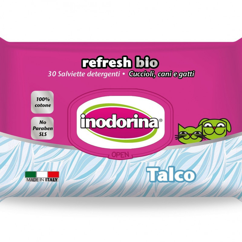 Toallitas Refresh Bio Talco 30 Unidades Inodorina