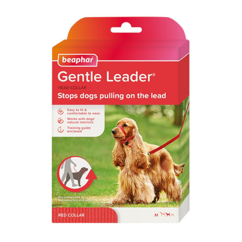 Collar Adiestramiento Para Perro Gentle Leader talla Medio Rojo Beaphar