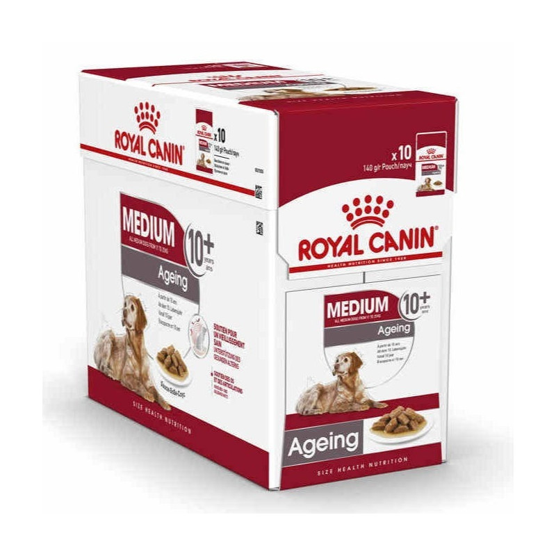 Comida Húmeda Para Perros  Shn Medium Ageing  Pouch 10 Unidades Royal Canin