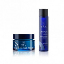 Rutina K-Beauty Noche Crema Blue K-Night + Esencia Hidratante y Equilibrante USU