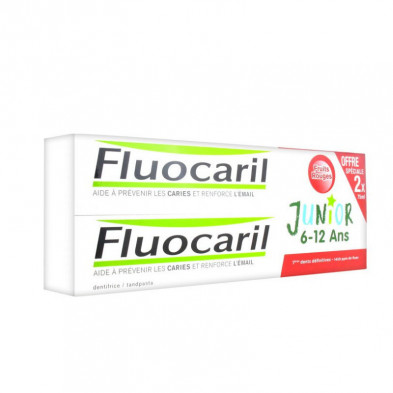 Fluocaril Junior Gel Sabor Frutos Rojos 6-12 Años 2x75 ml